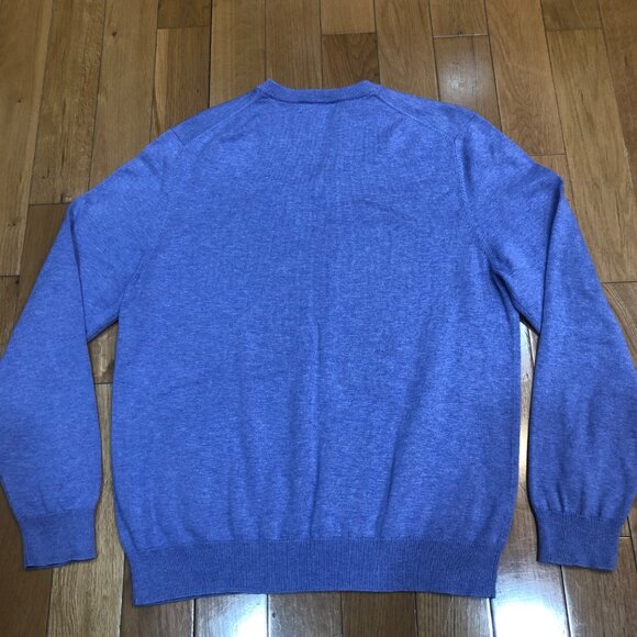 Brooks Brothers Supima Cotton Knit V-Neck Lavender Pullover Size L - Picture 3 of 6